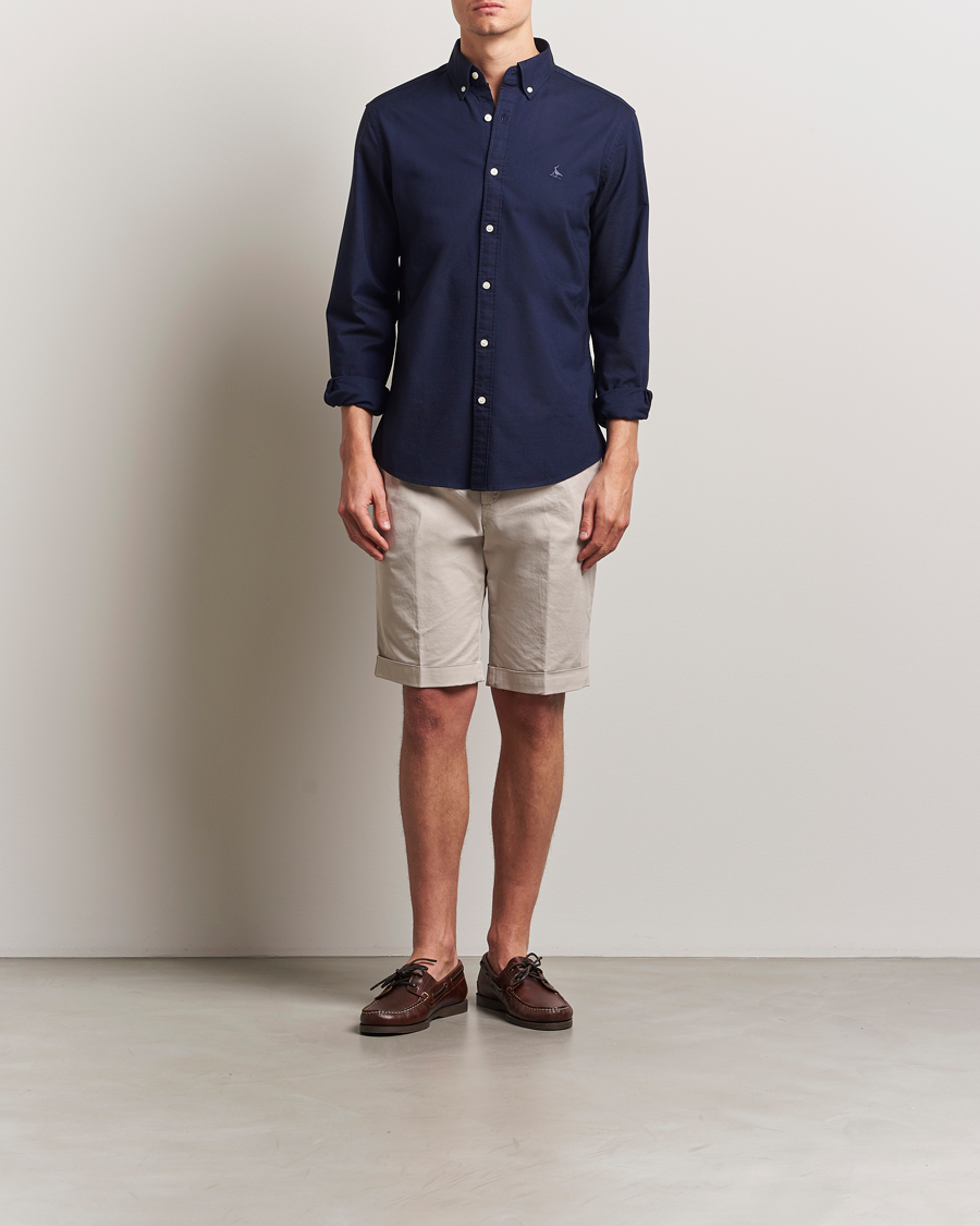 Homme | Chemises | Charles Tyrwhitt | Button Down Stretch Oxford Shirt Ink Blue