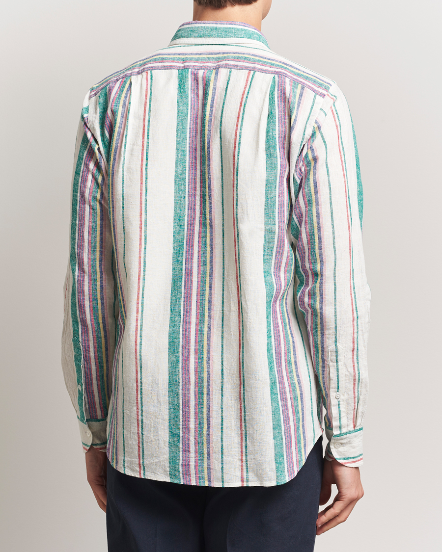 Homme | Chemises | Drake's | Striped Linen/Cotton Summer Shirt Multi