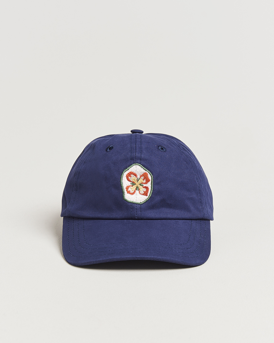 Homme | Drake's Petal Flower Baseball Cap Navy | Drake's | Petal Flower Baseball Cap Navy