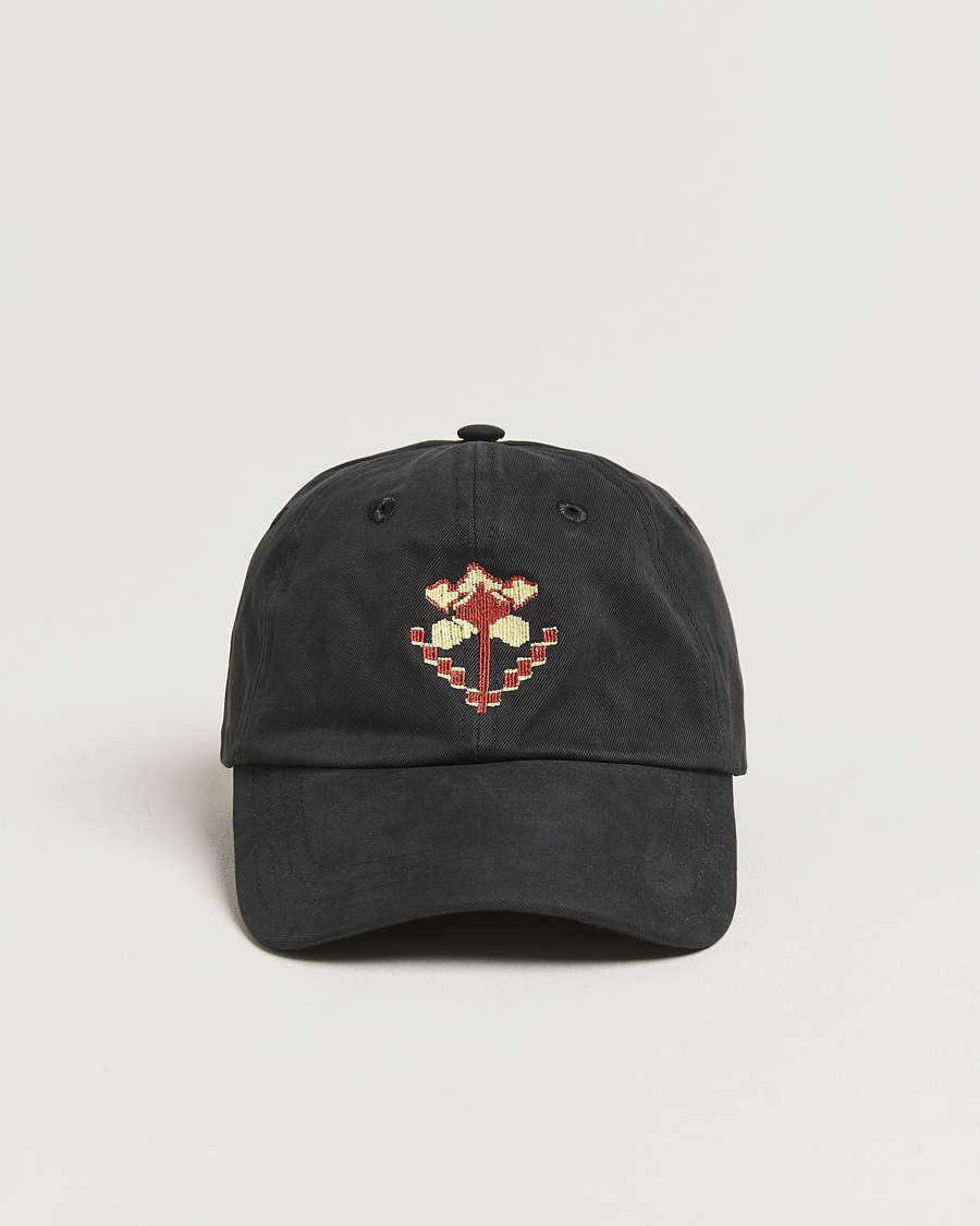 Homme | Drake's Flower Embroidered Cap Black | Drake's | Flower Embroidered Cap Black