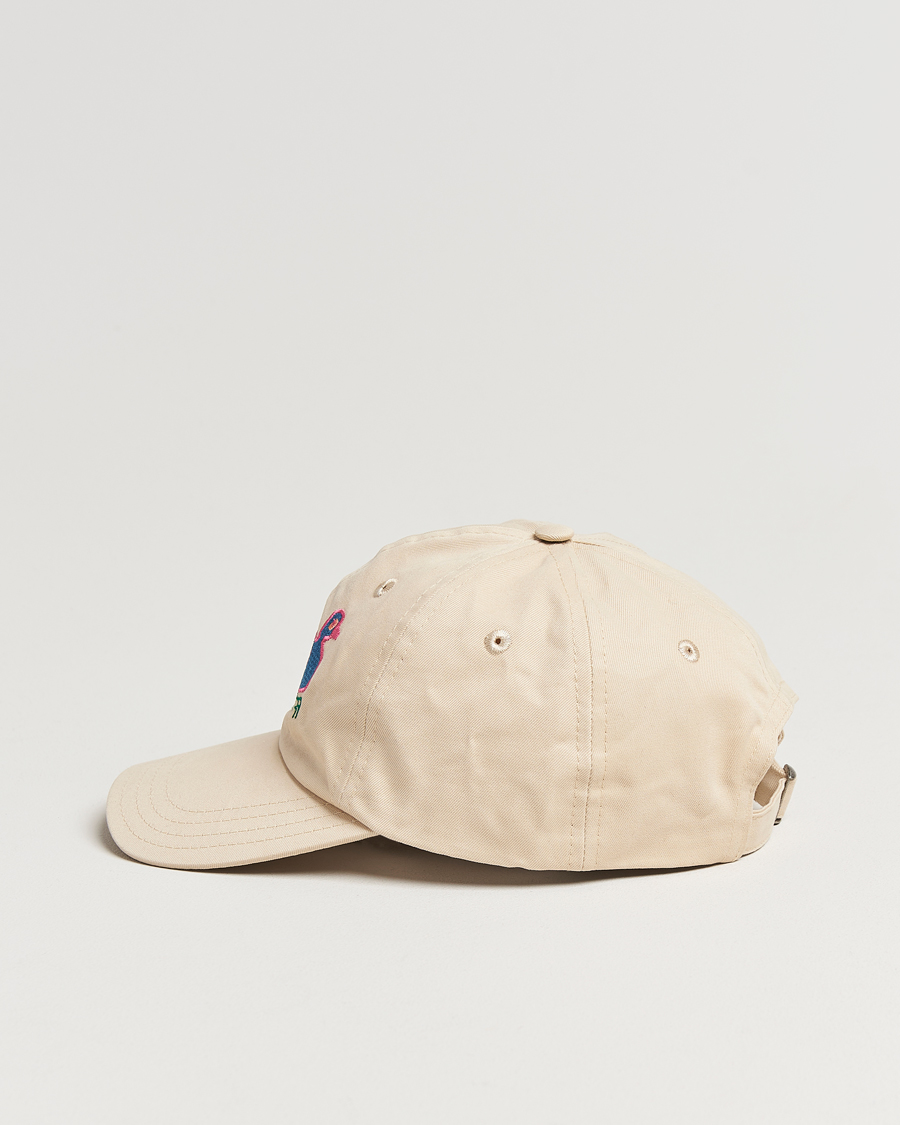 Homme | Drake's Peacock Embroidered Cap Ecru | Drake's | Peacock Embroidered Cap Ecru