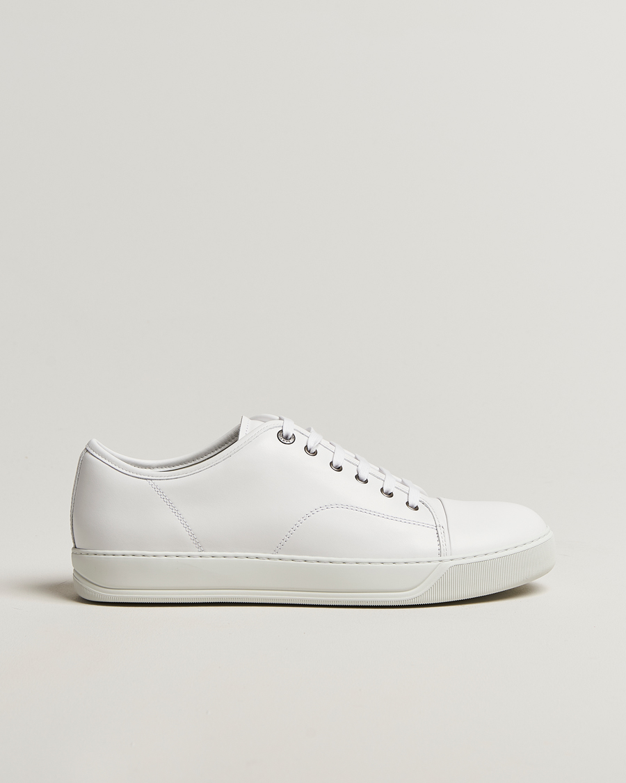 Homme | Lanvin Nappa Cap Toe Sneaker White | Lanvin | Nappa Cap Toe Sneaker White