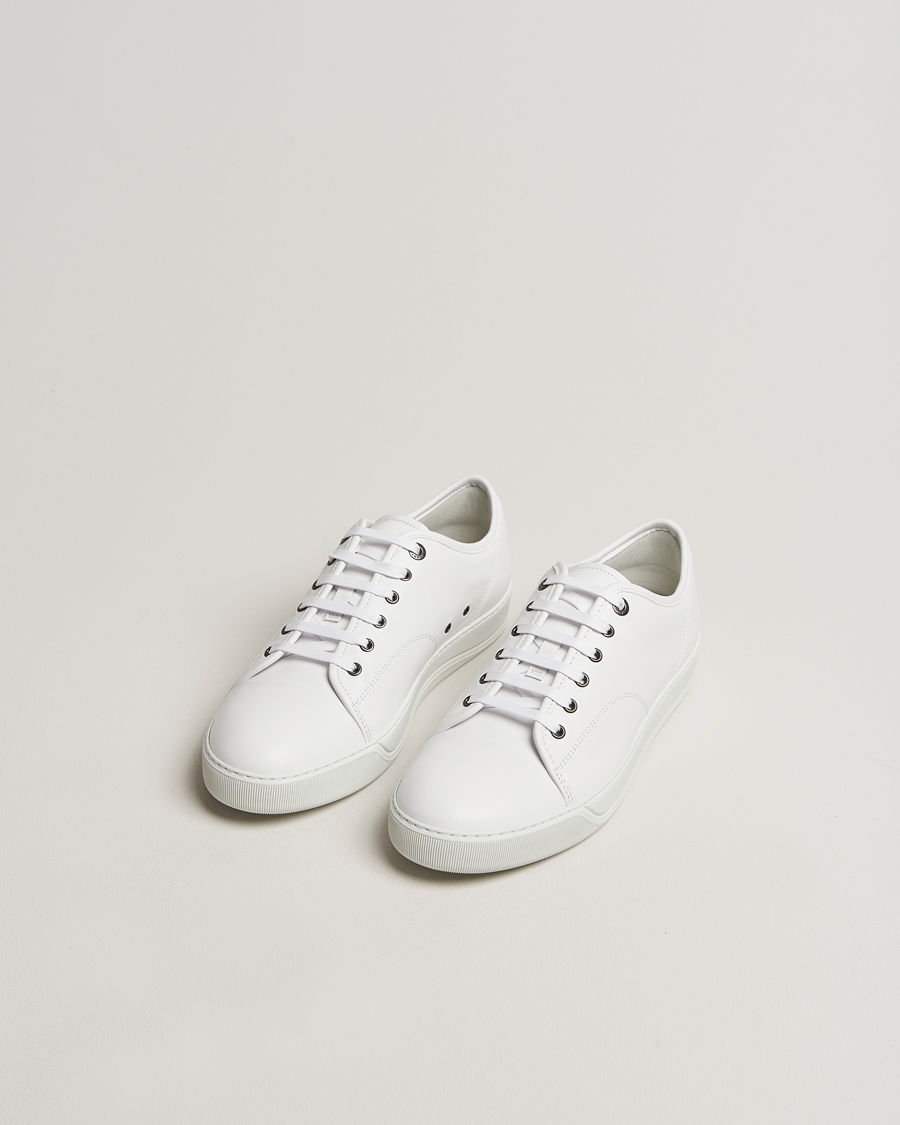 Homme | Lanvin Nappa Cap Toe Sneaker White | Lanvin | Nappa Cap Toe Sneaker White