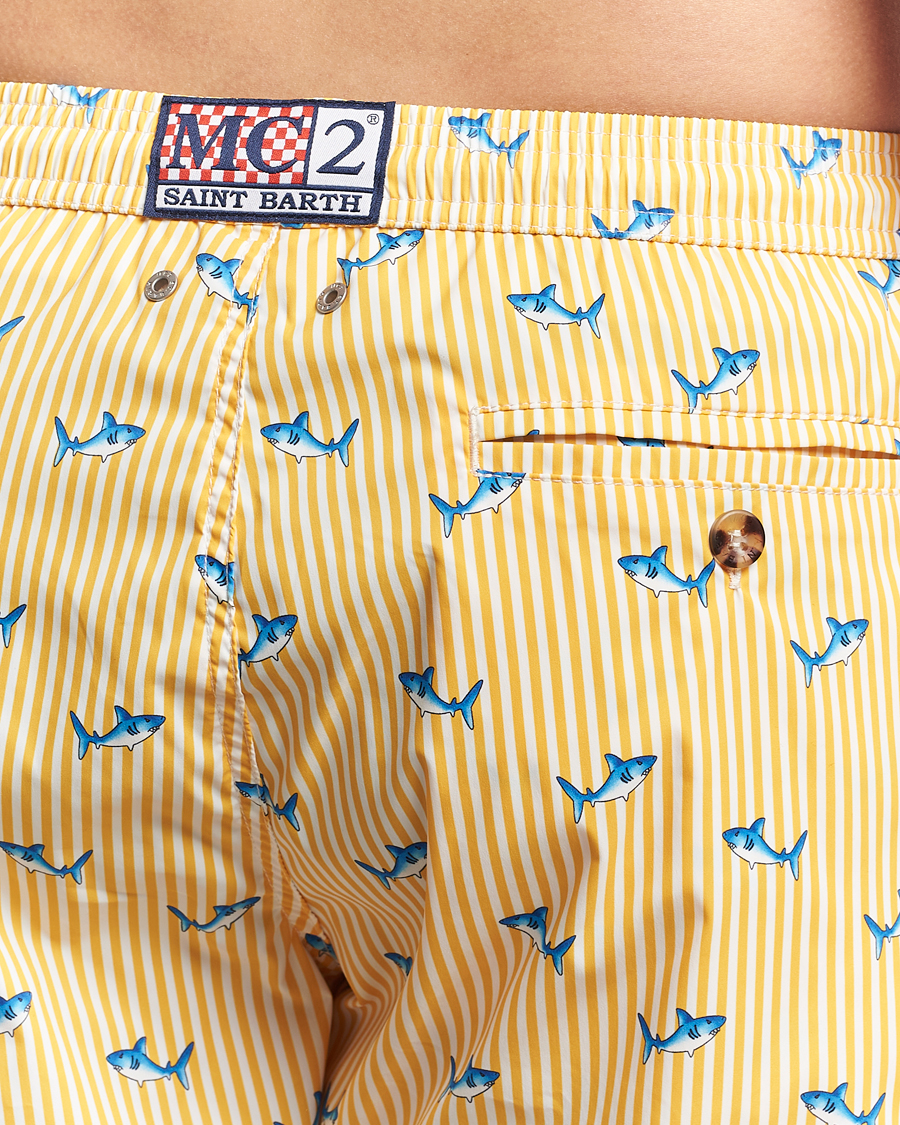 Homme | Maillots De Bain | MC2 Saint Barth | Printed Swim Shorts Yellow Malie Stripes