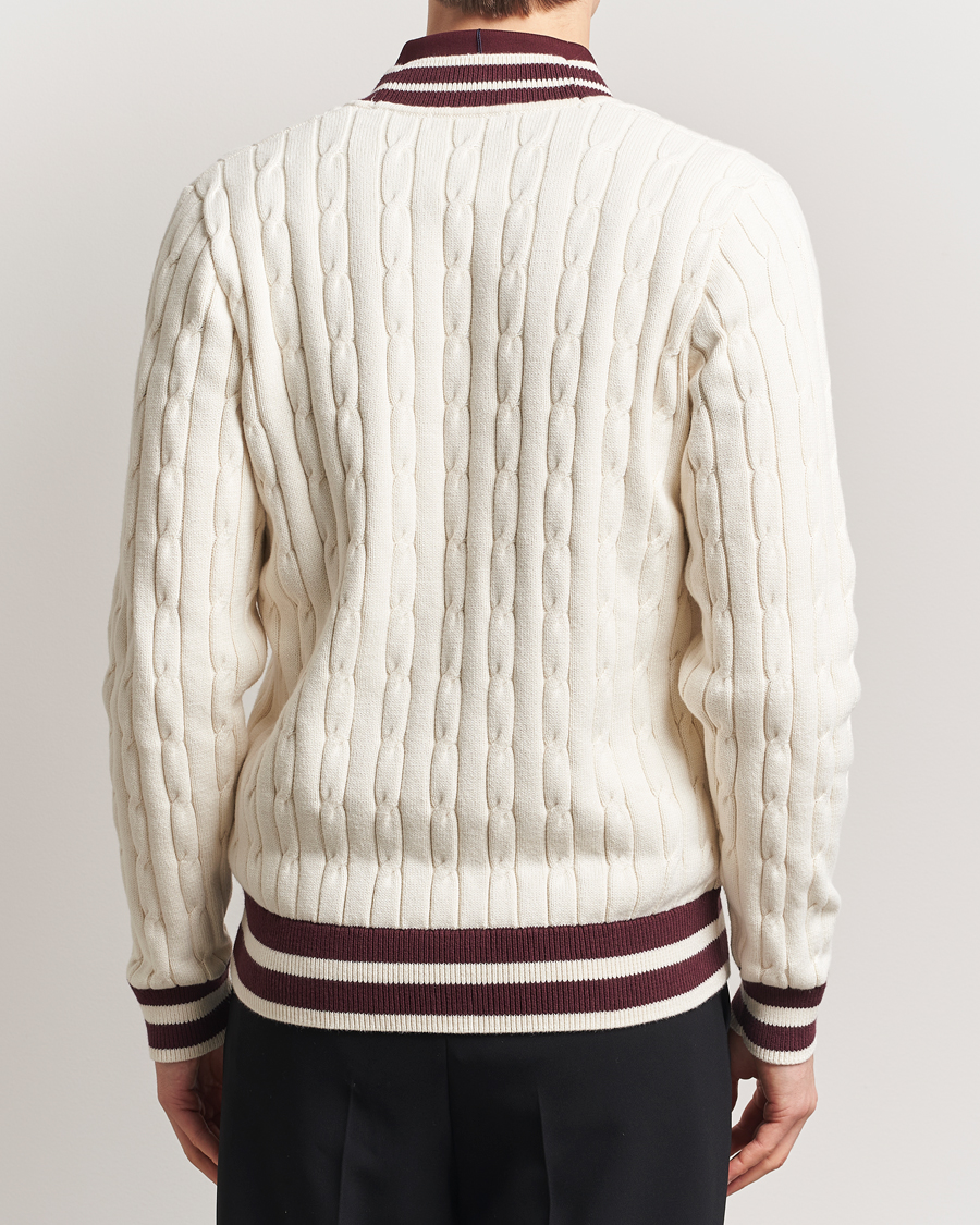 Homme | Pulls Et Tricots | Fred Perry | Cable Knitted Tennis Sweater Ecru
