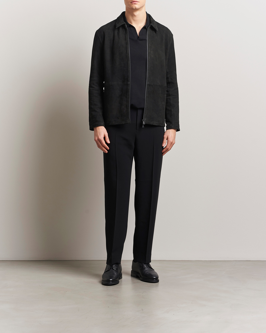 Homme | Manteaux Et Vestes | J.Lindeberg | Jonah Suede Overshirt Black