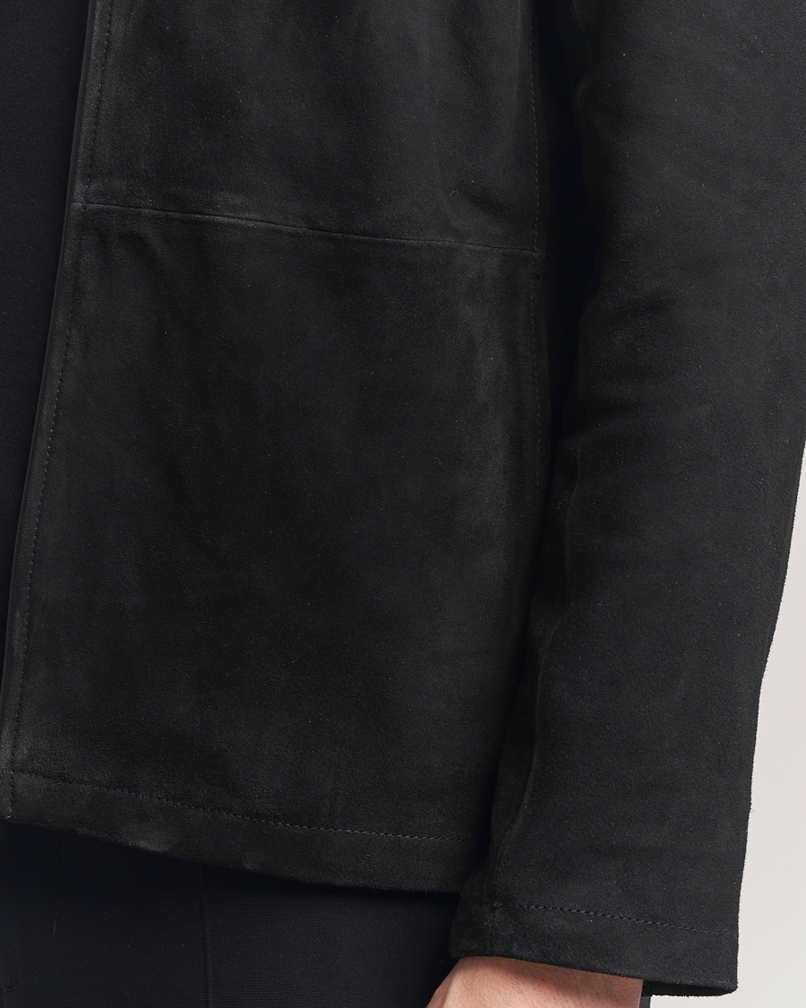 Homme | Manteaux Et Vestes | J.Lindeberg | Jonah Suede Overshirt Black