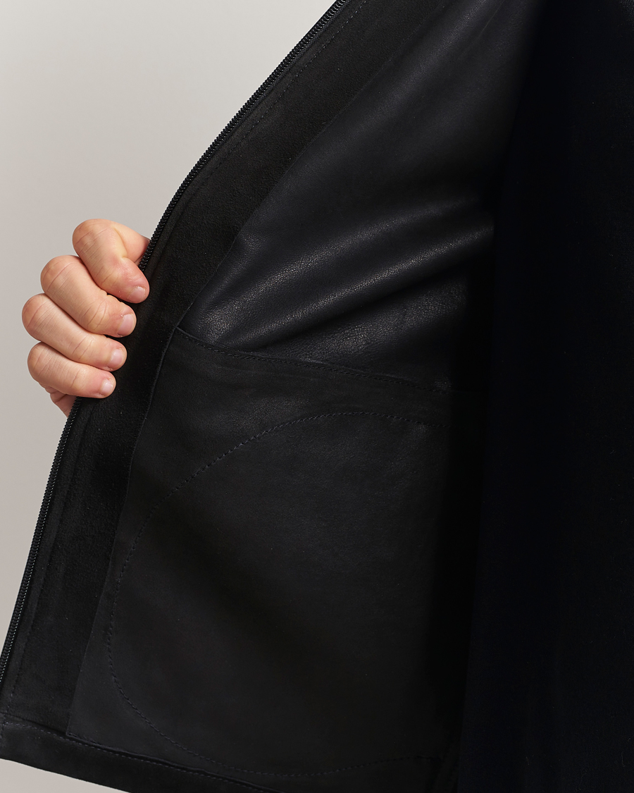 Homme | Manteaux Et Vestes | J.Lindeberg | Jonah Suede Overshirt Black