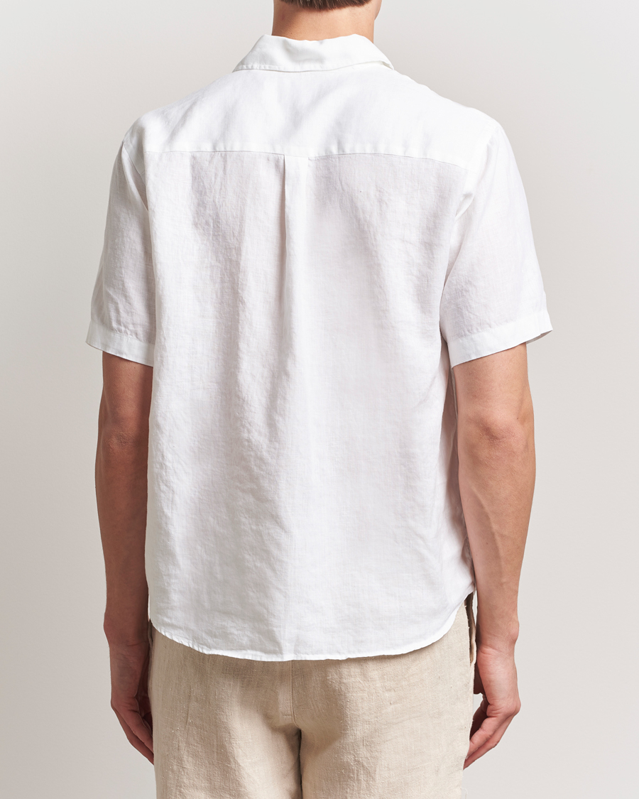 Homme | Chemises | Colorful Standard | Garment Dyed Linen Short Sleeve Shirt Optical White