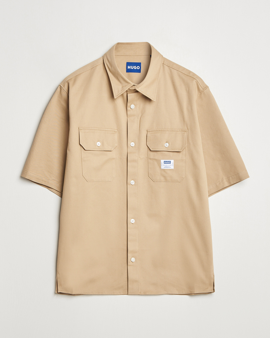 Homme | Chemises | HUGO | Ekyno Short Sleeve Shirt Medium Beige