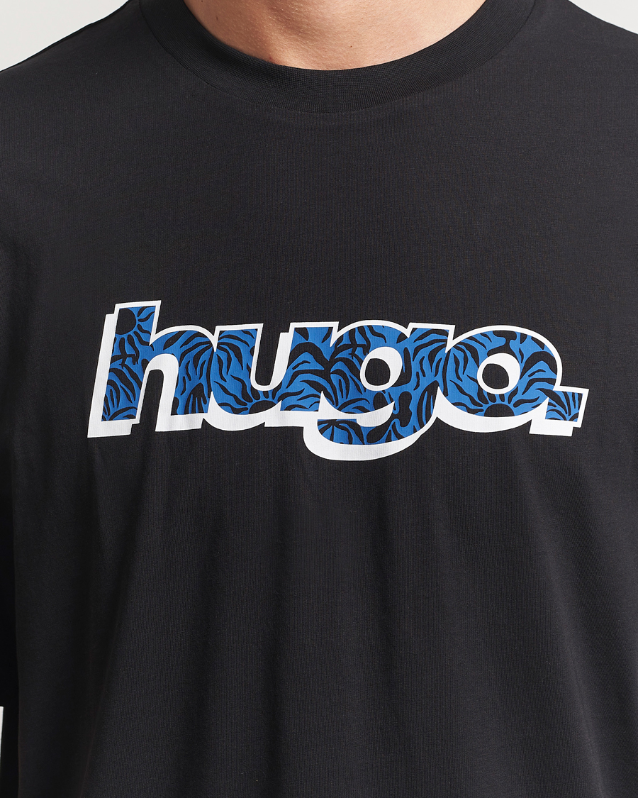 Homme | T-shirts | HUGO | Nugibol 3D Logo Crew Neck T-Shirt Black