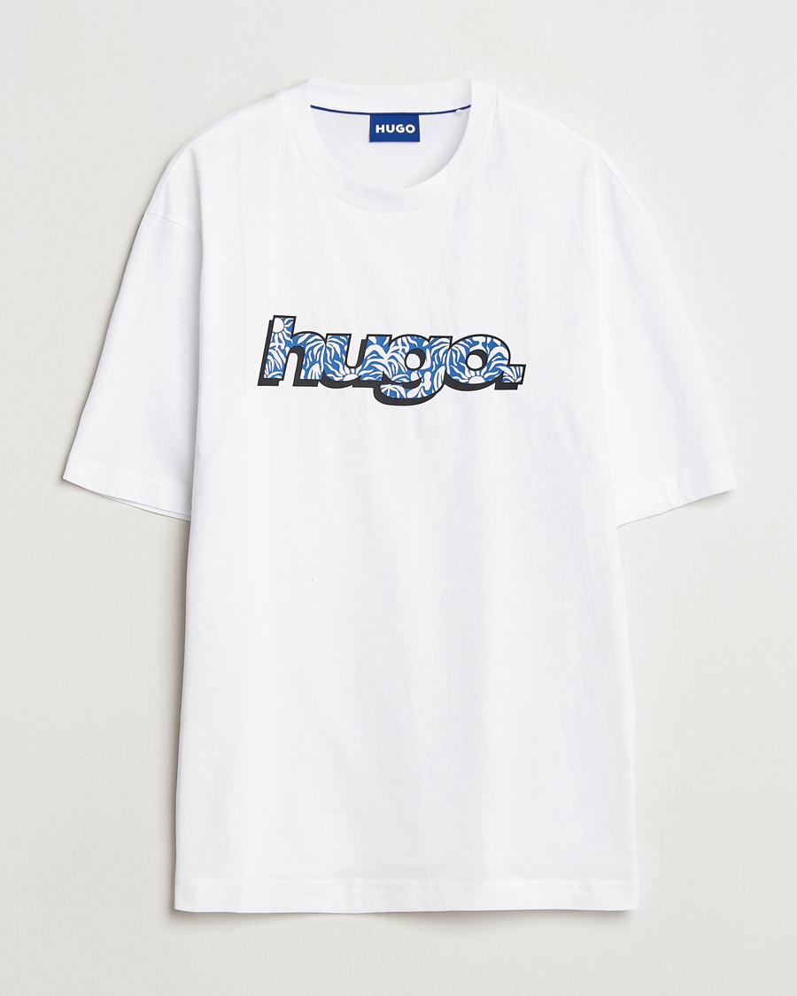 Homme | T-shirts | HUGO | Nugibol 3D Logo Crew Neck T-Shirt White