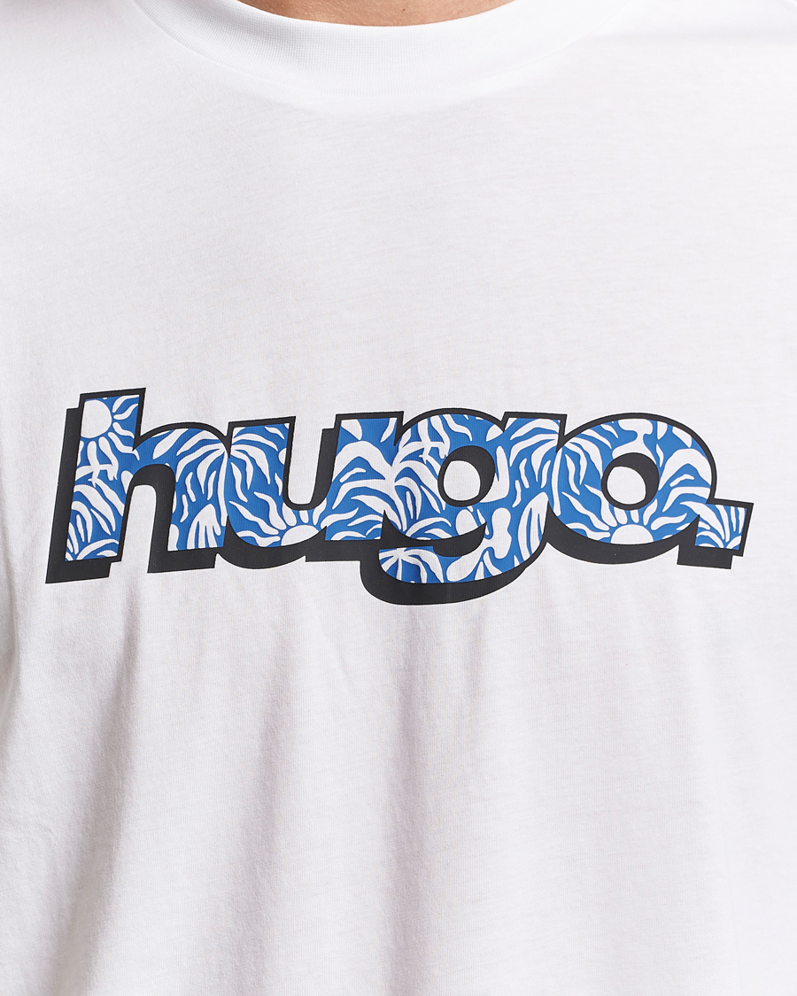Homme | T-shirts | HUGO | Nugibol 3D Logo Crew Neck T-Shirt White