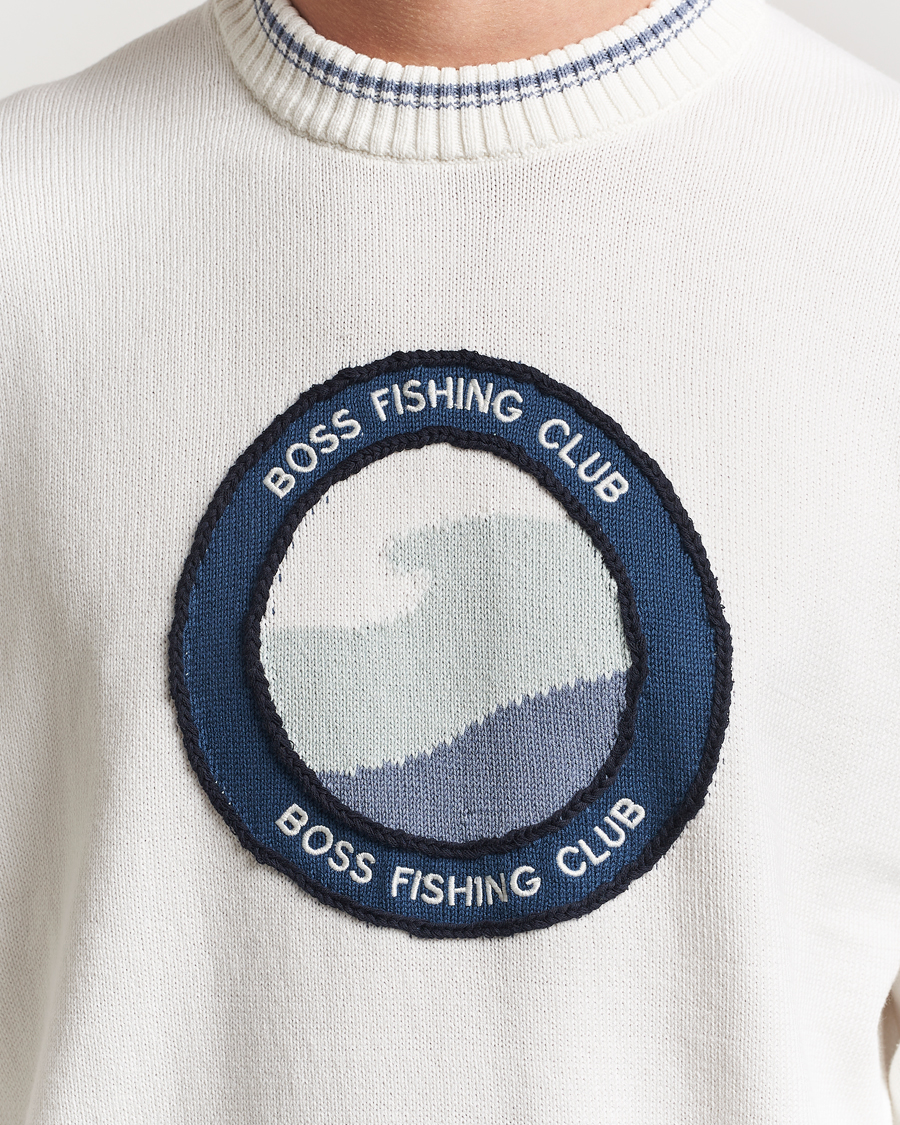 Homme | Pulls Et Tricots | BOSS ORANGE | Klubfish Printed Crew Neck Sweater Natural