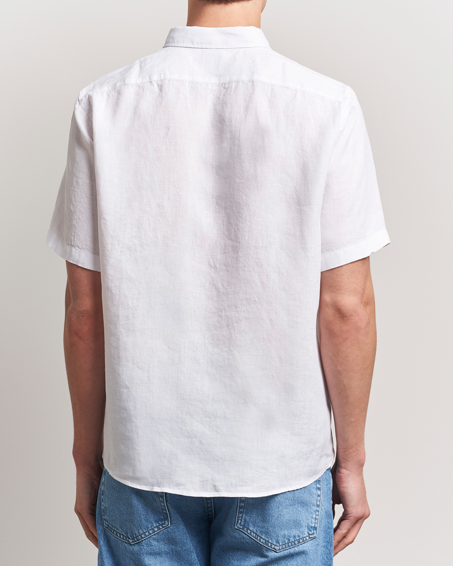 Homme | Chemises | BOSS BLACK | Liam Linen Short Sleeve Shirt White