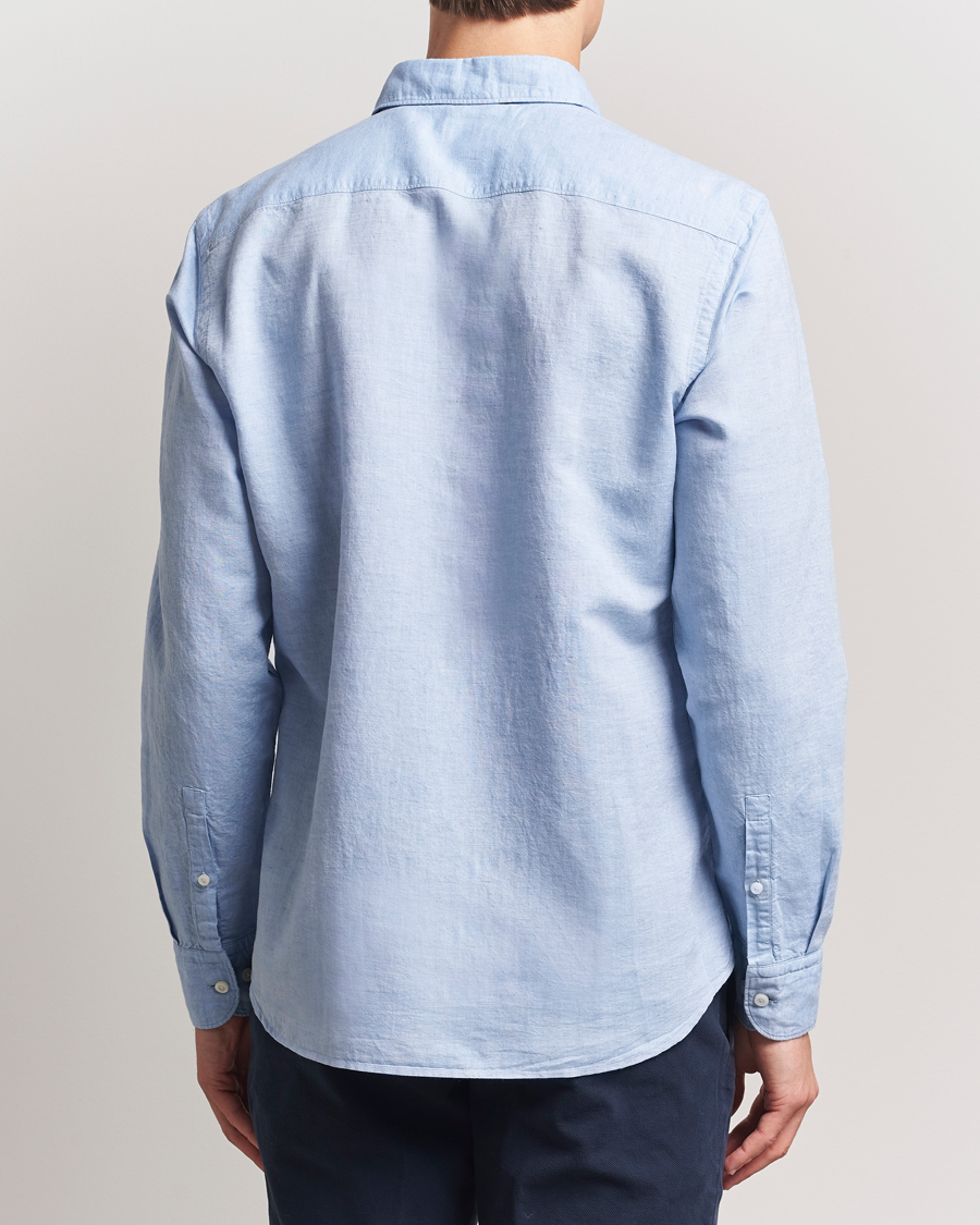 Homme | Chemises | BOSS BLACK | Hal Cotton/Linen Contrast Shirt Light Blue