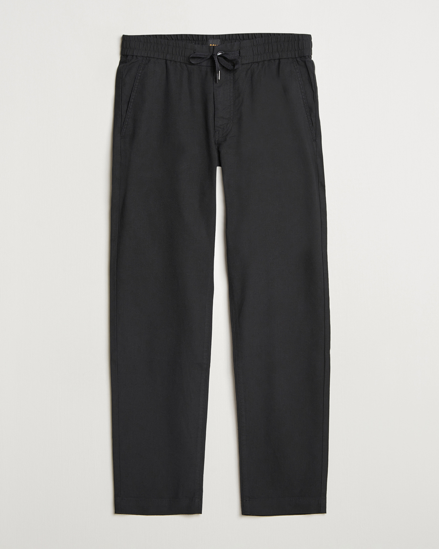 Homme | Pantalons | BOSS ORANGE | Sanderson Linen Pants Black