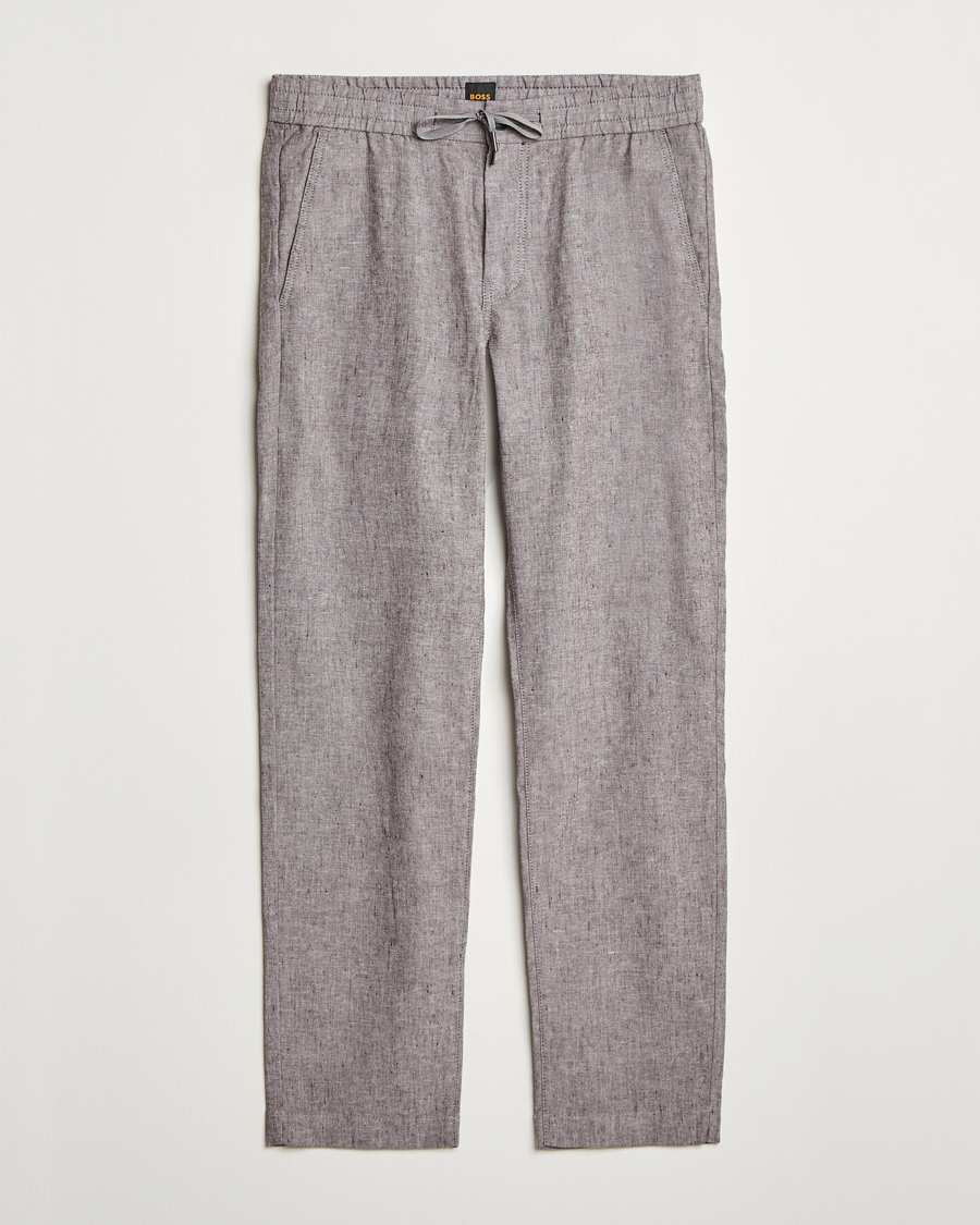 Homme | Pantalons | BOSS ORANGE | Sanderson Linen Pants Open Brown