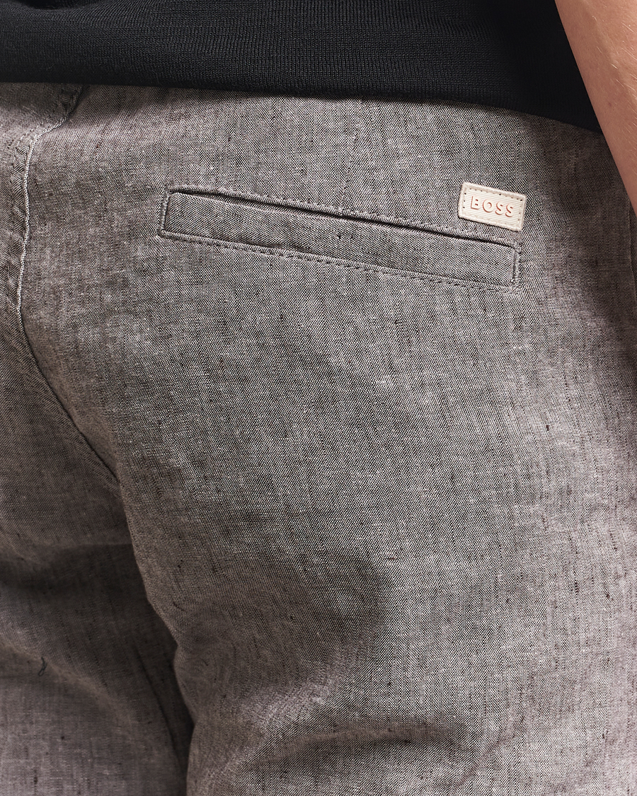 Homme | Pantalons | BOSS ORANGE | Sanderson Linen Pants Open Brown