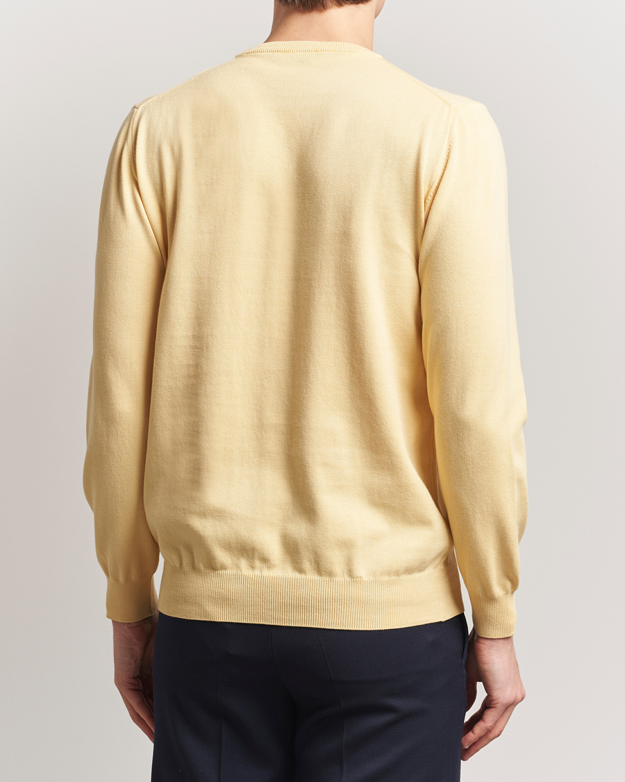 Homme | Pulls Et Tricots | Morgano | Supersoft Egyptian Cotton Crew Neck Light Yellow