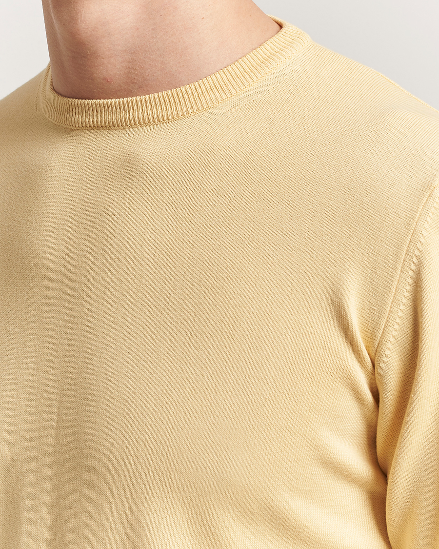 Homme | Pulls Et Tricots | Morgano | Supersoft Egyptian Cotton Crew Neck Light Yellow