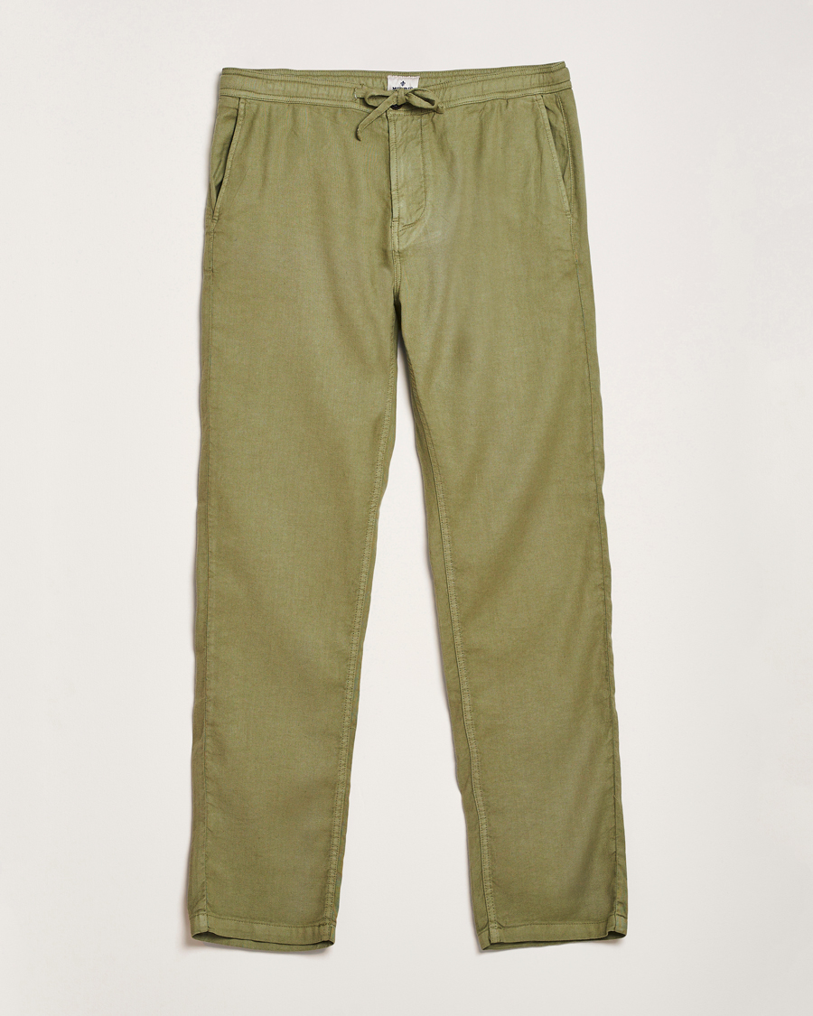 Homme | Pantalons | Morris | Fenix Linen/Cotton Trousers Olive