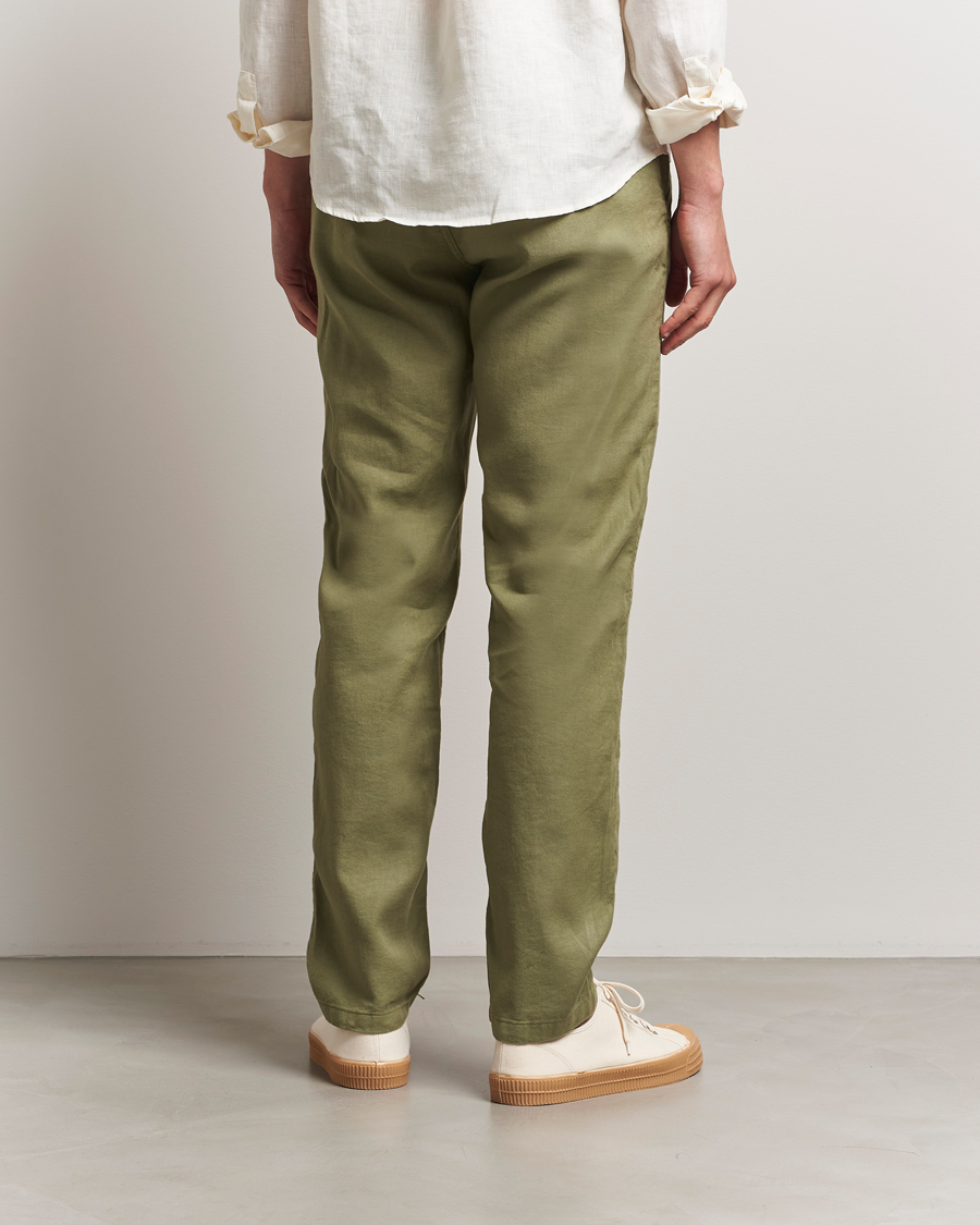 Homme | Pantalons | Morris | Fenix Linen/Cotton Trousers Olive