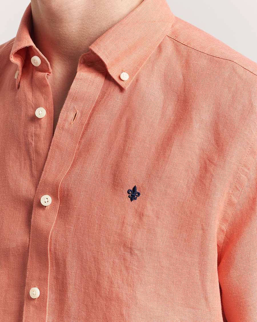 Homme | Chemises | Morris | Douglas Linen Button Down Shirt Burnt Orange