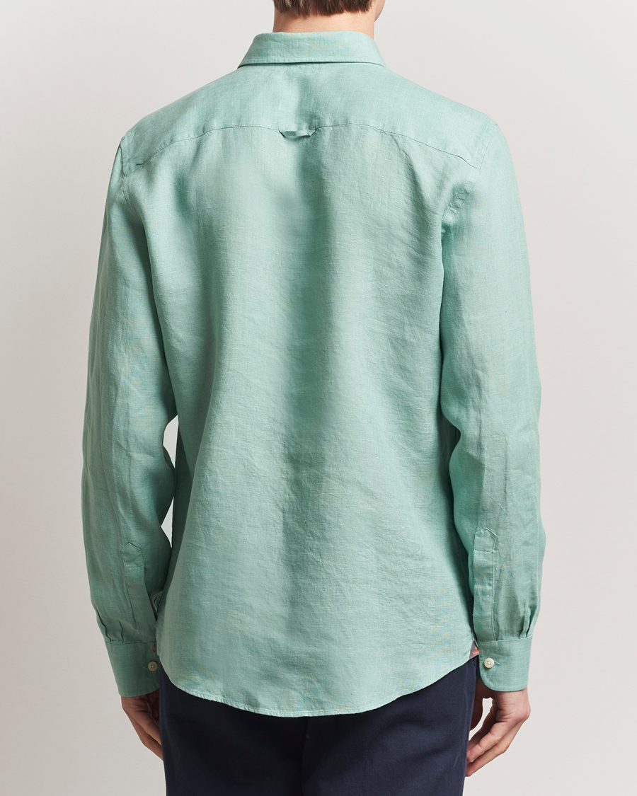 Homme | Chemises | Morris | Douglas Linen Button Down Shirt Light Green