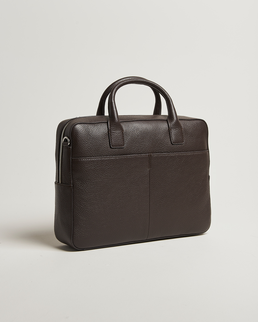 Homme | Tiger of Sweden Beckholmen Leather Briefcase Dark Brown | Tiger of Sweden | Beckholmen Leather Briefcase Dark Brown