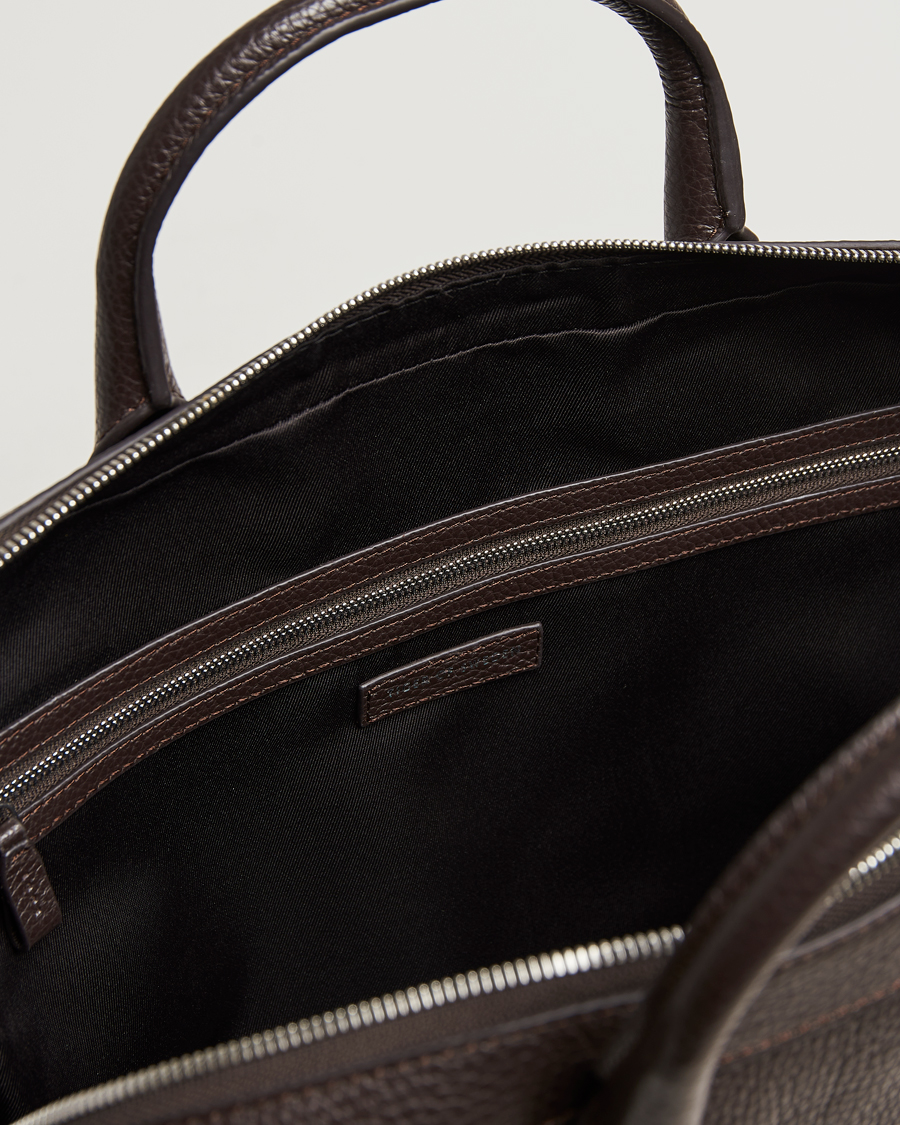 Homme | Tiger of Sweden Beckholmen Leather Briefcase Dark Brown | Tiger of Sweden | Beckholmen Leather Briefcase Dark Brown