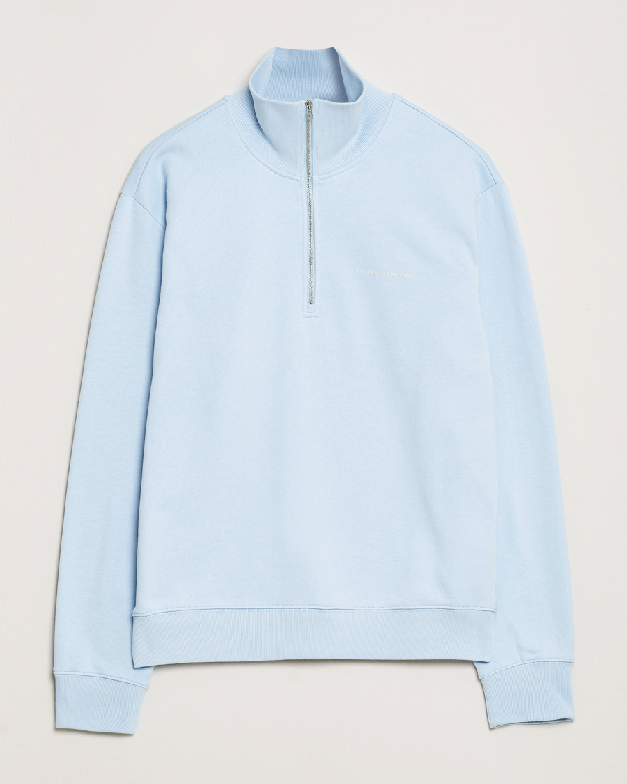 Homme | Pulls Et Tricots | Tiger of Sweden | Marlon Half Zip Sweatshirt Light Blue