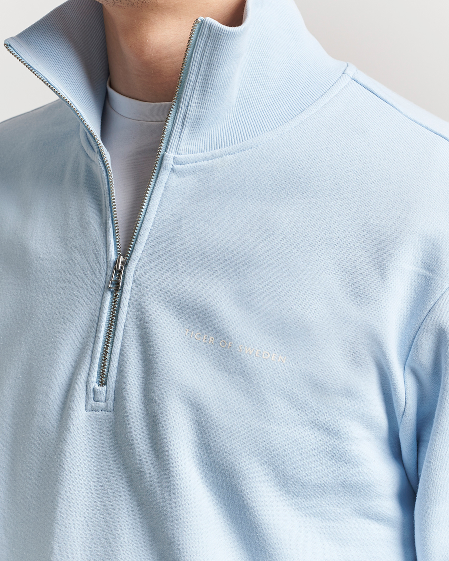Homme | Pulls Et Tricots | Tiger of Sweden | Marlon Half Zip Sweatshirt Light Blue