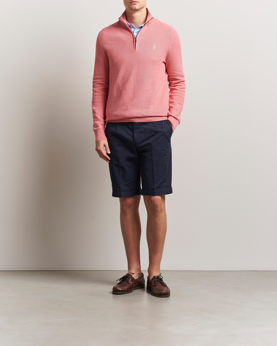 Homme | Pulls Et Tricots | Polo Ralph Lauren | Half Zip Cotton Pullover Desert Rose