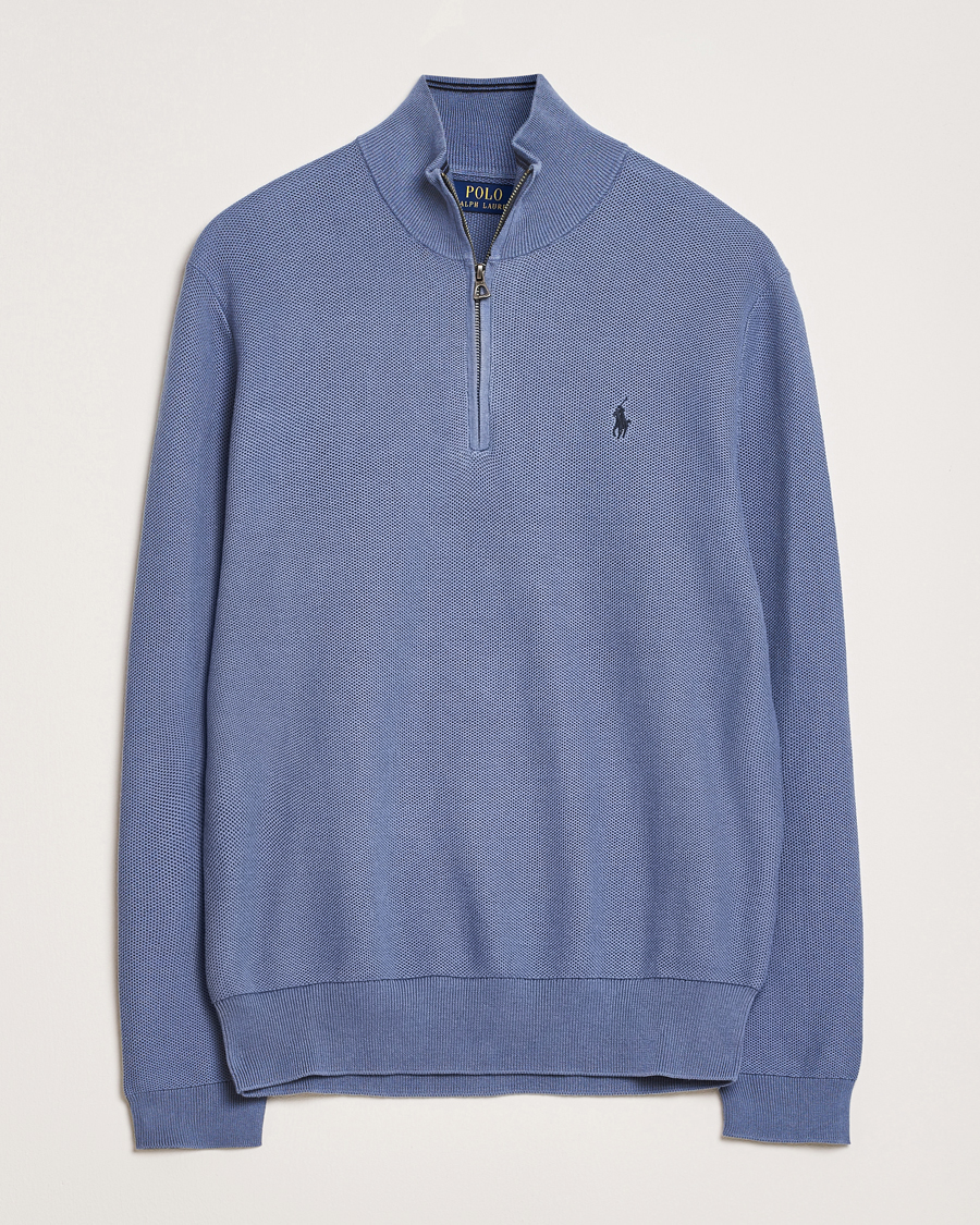 Homme | Pulls Et Tricots | Polo Ralph Lauren | Half Zip Cotton Pullover Capri Blue