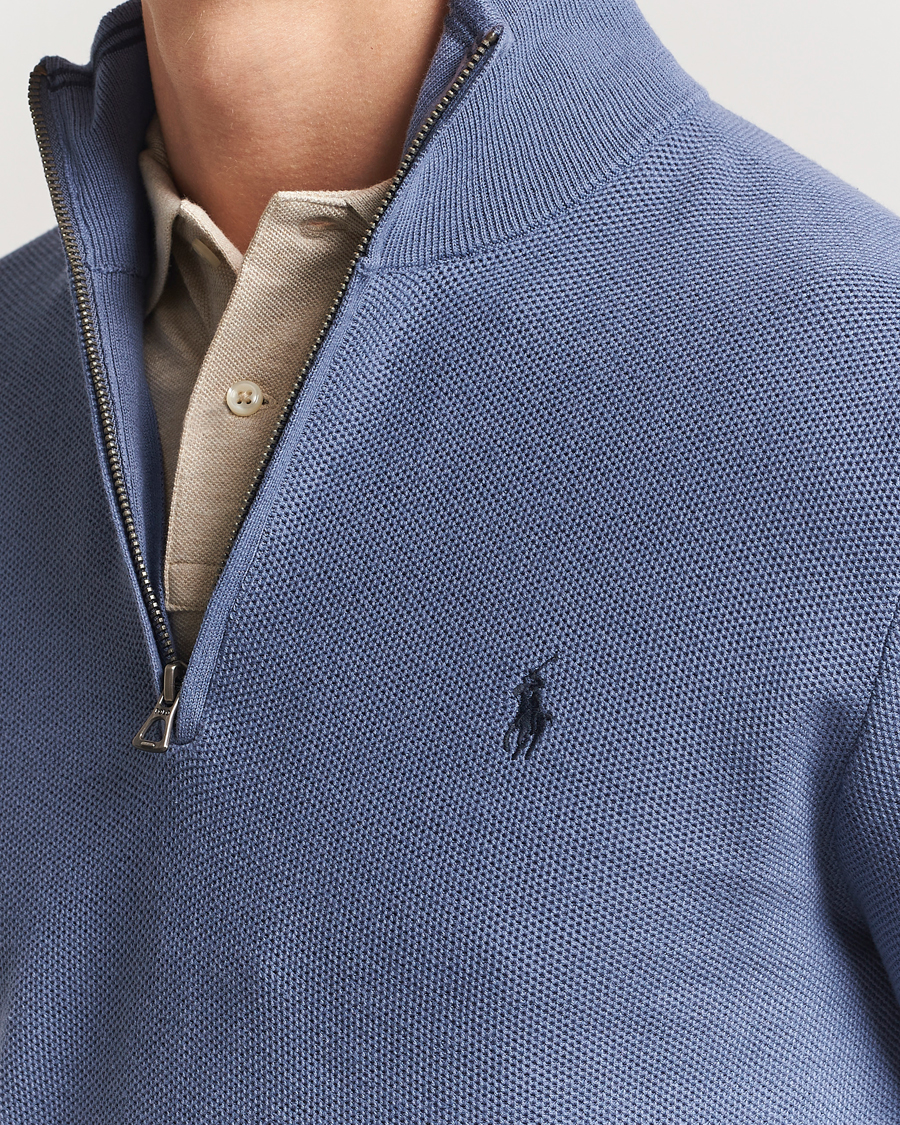 Homme | Pulls Et Tricots | Polo Ralph Lauren | Half Zip Cotton Pullover Capri Blue