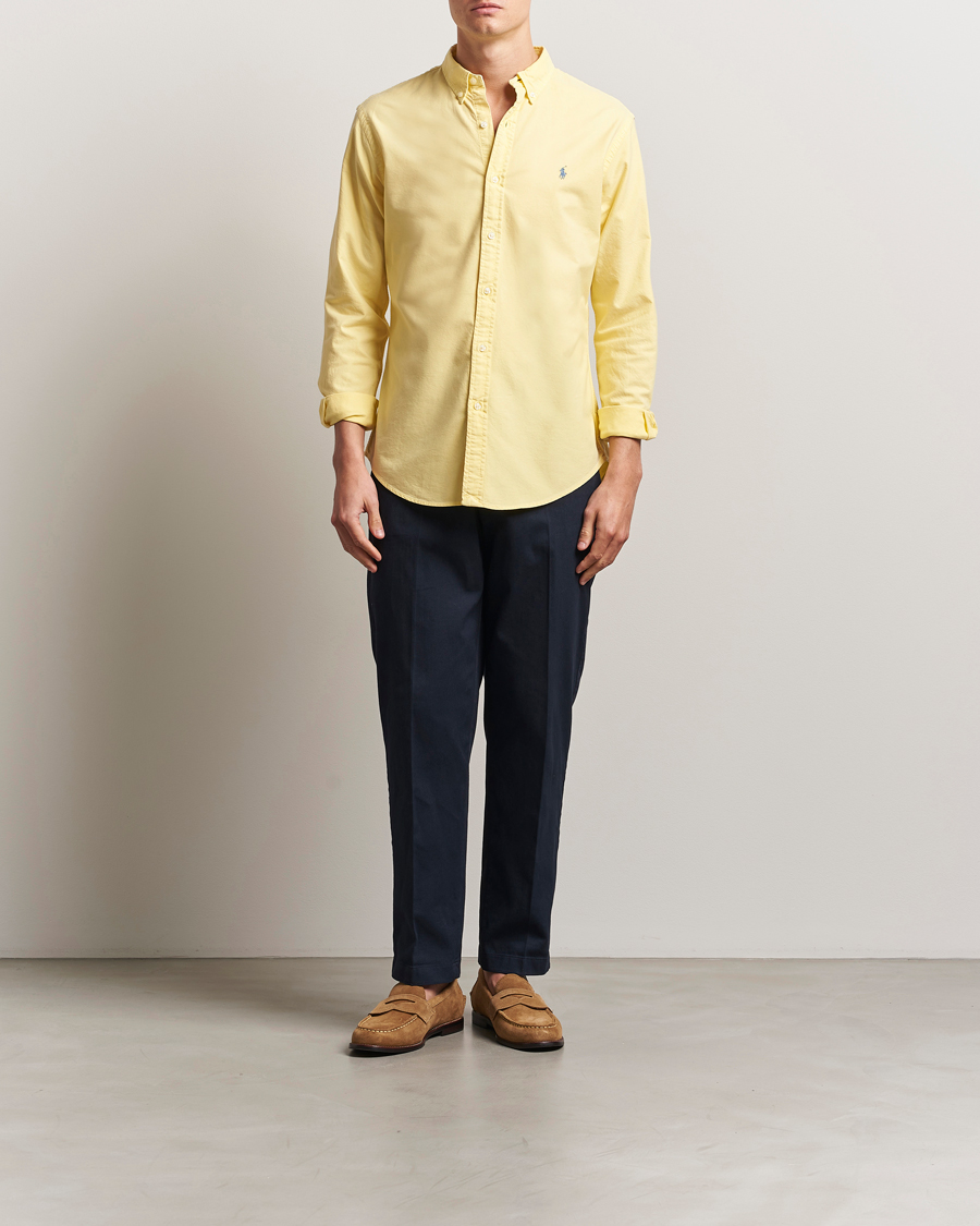Homme | Chemises | Polo Ralph Lauren | Slim Fit Garment Dyed Oxford Shirt Wicket Yellow