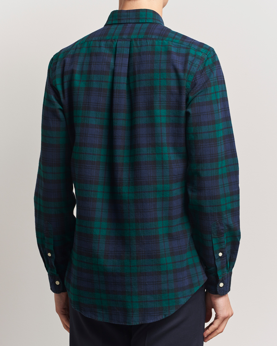 Homme | Chemises | Polo Ralph Lauren | Custom Fit Checked Oxford Shirt Navy/Green Multi