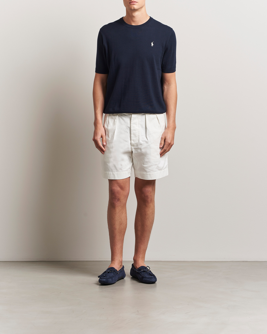 Homme | T-shirts | Polo Ralph Lauren | Knitted Short Sleeve T-Shirt Hunter Navy