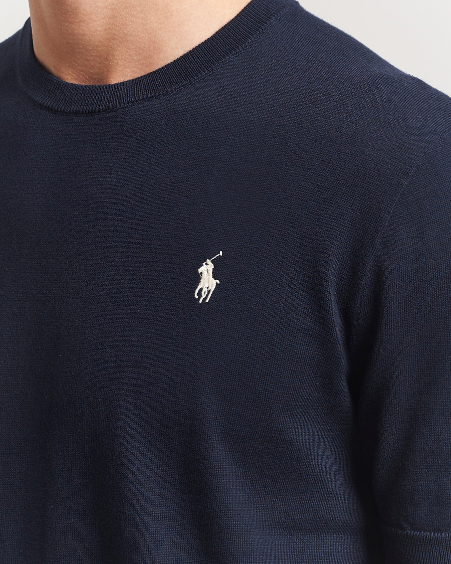 Homme | T-shirts | Polo Ralph Lauren | Knitted Short Sleeve T-Shirt Hunter Navy