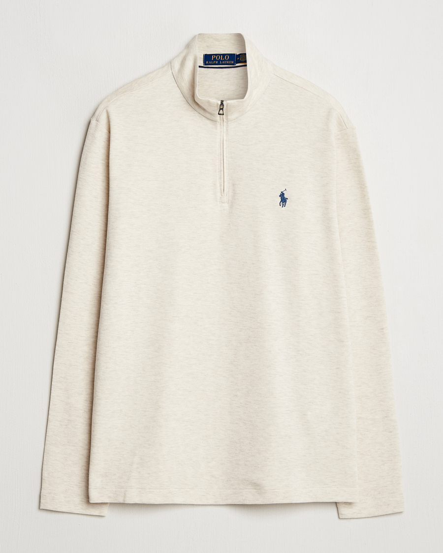 Homme | Pulls Et Tricots | Polo Ralph Lauren | Cotton/Nylon Half Zip Chalk Heather