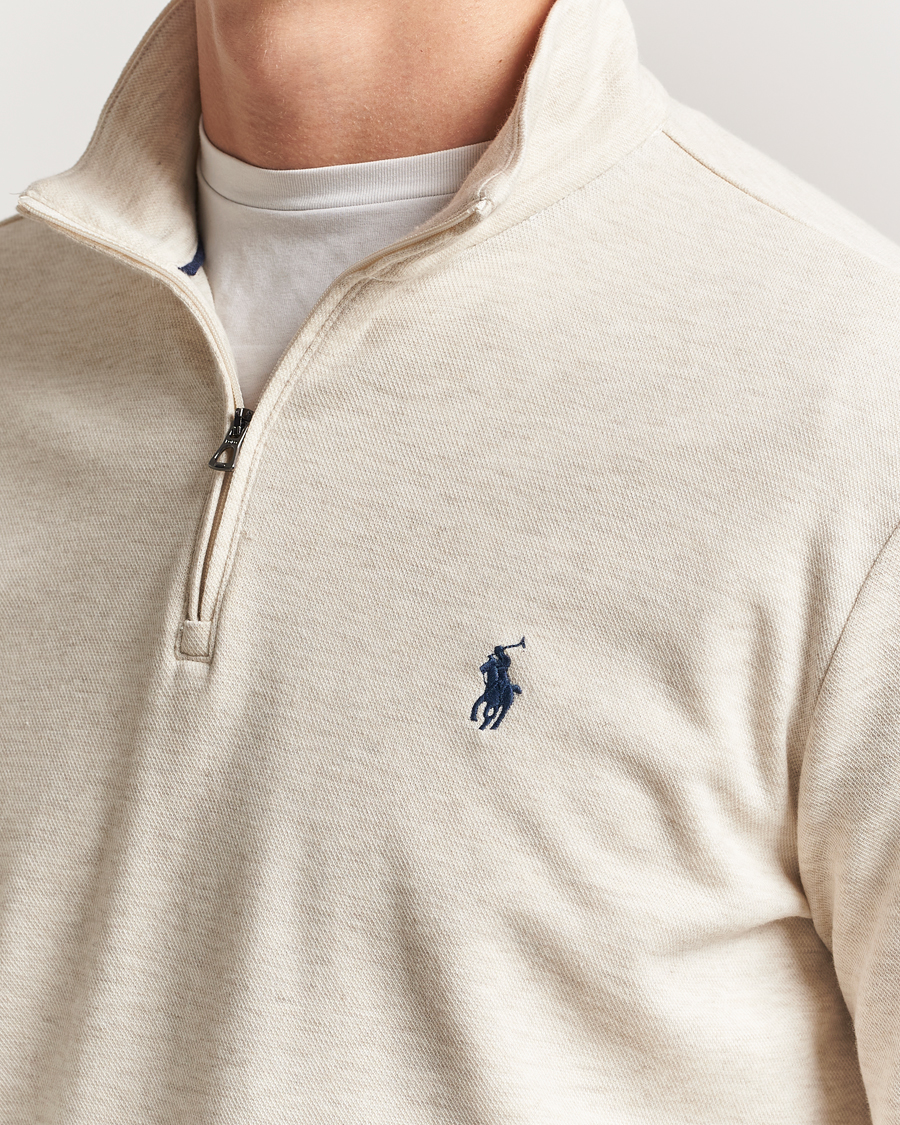 Homme | Pulls Et Tricots | Polo Ralph Lauren | Cotton/Nylon Half Zip Chalk Heather