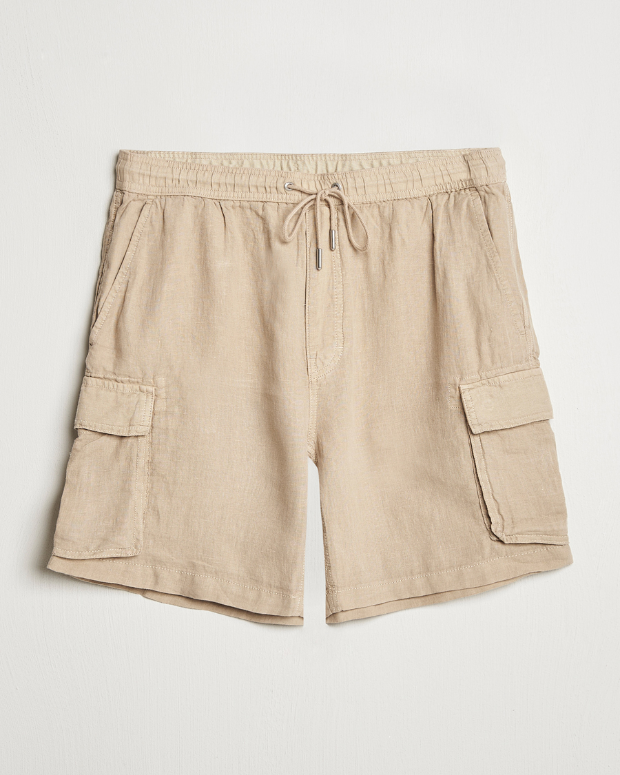 Homme | Shorts | GANT | Regular Fit Linen Cargo Shorts Concrete Beige