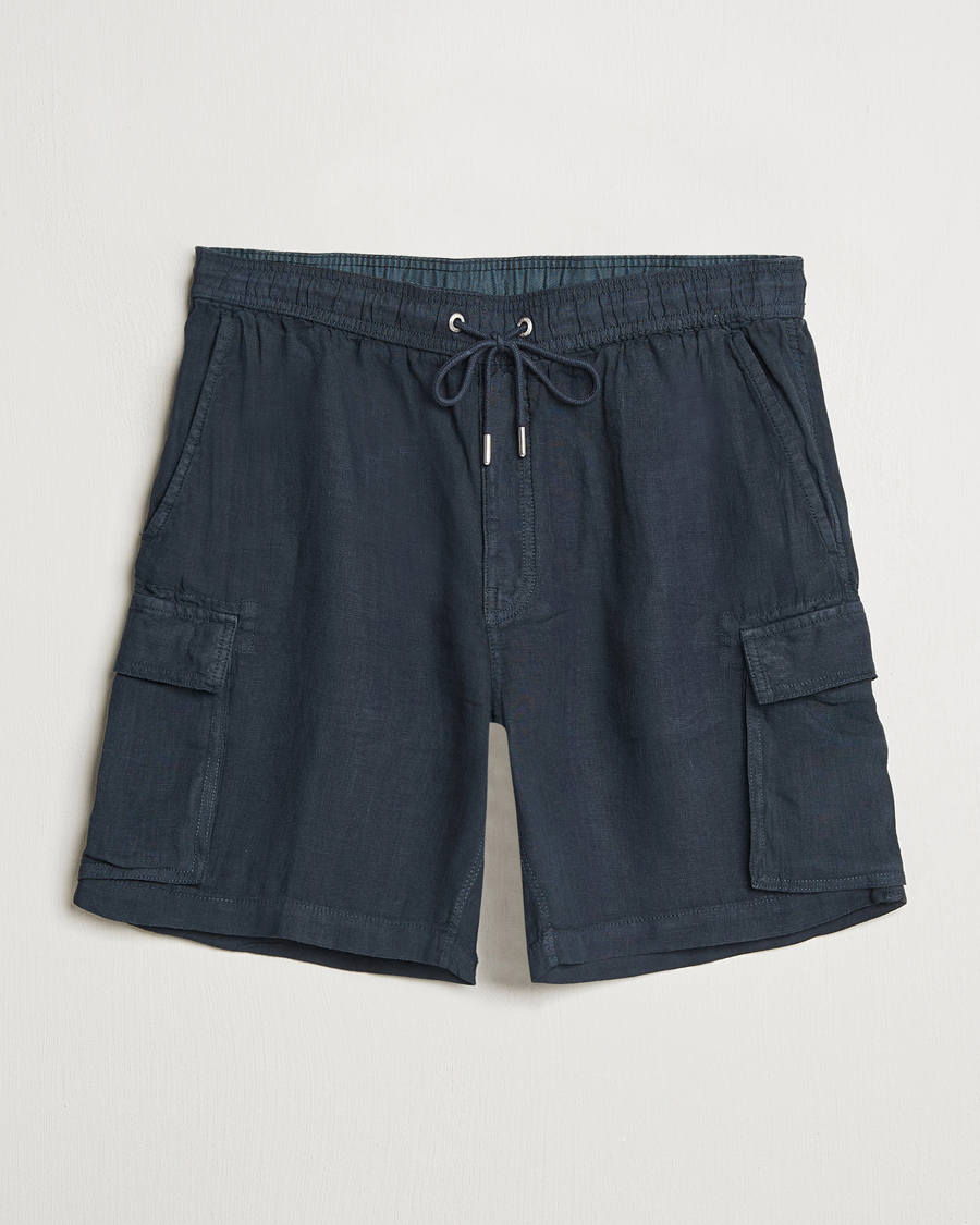 Homme | Shorts | GANT | Regular Fit Linen Cargo Shorts Darkened Navy