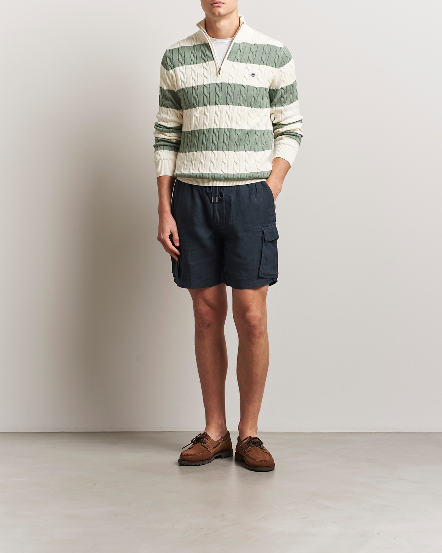 Homme | Shorts | GANT | Regular Fit Linen Cargo Shorts Darkened Navy