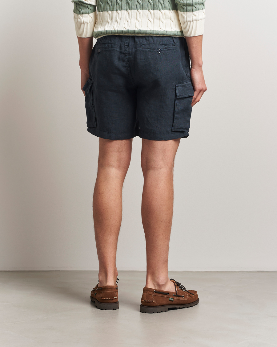 Homme | Shorts | GANT | Regular Fit Linen Cargo Shorts Darkened Navy