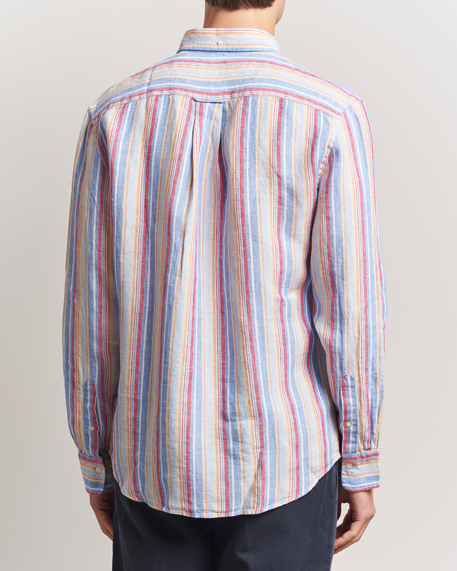 Homme | Chemises | GANT | Regular Fit Linen Striped Shirt Multi