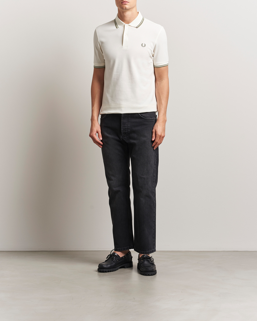 Homme | Polos | Fred Perry | Twin Tipped Polo Shirt Light Ecru