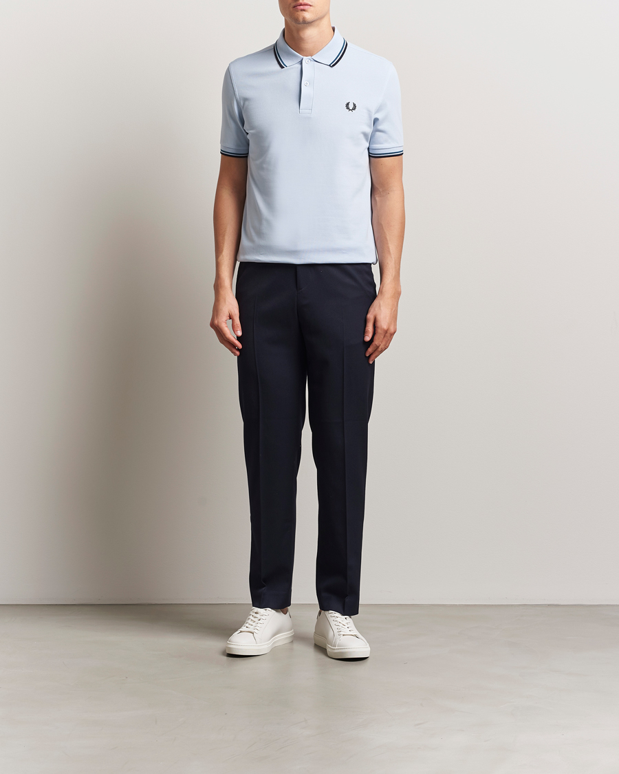 Homme | Polos | Fred Perry | Twin Tipped Polo Shirt Light Smoke