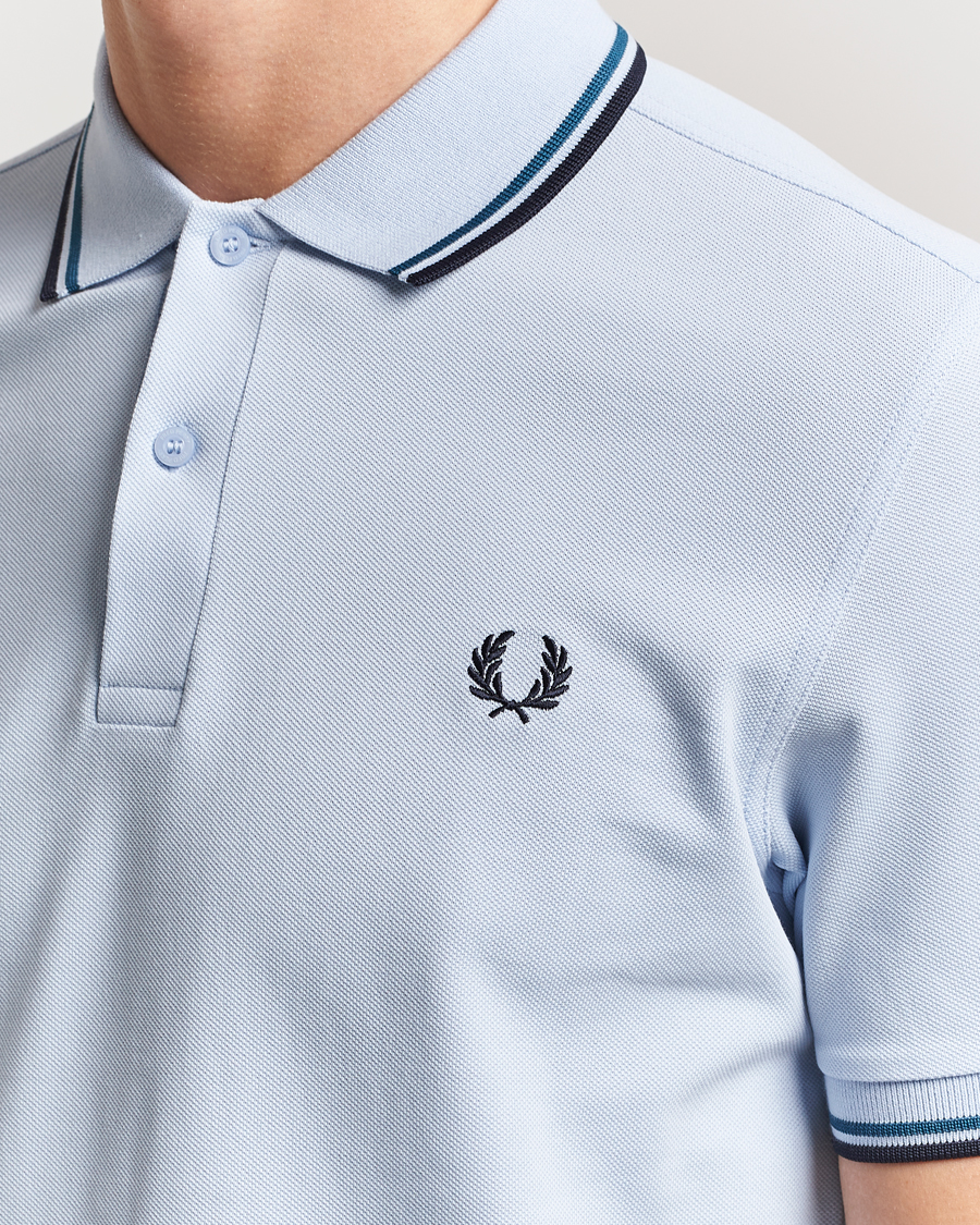 Homme | Polos | Fred Perry | Twin Tipped Polo Shirt Light Smoke